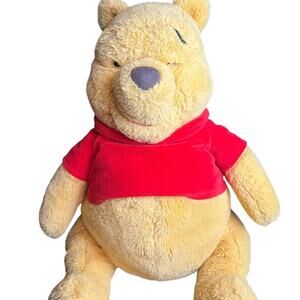 New Disney Store 15" Ultra Soft Winnie the Pooh Plush Stuffed Bear Bean Bag Feet